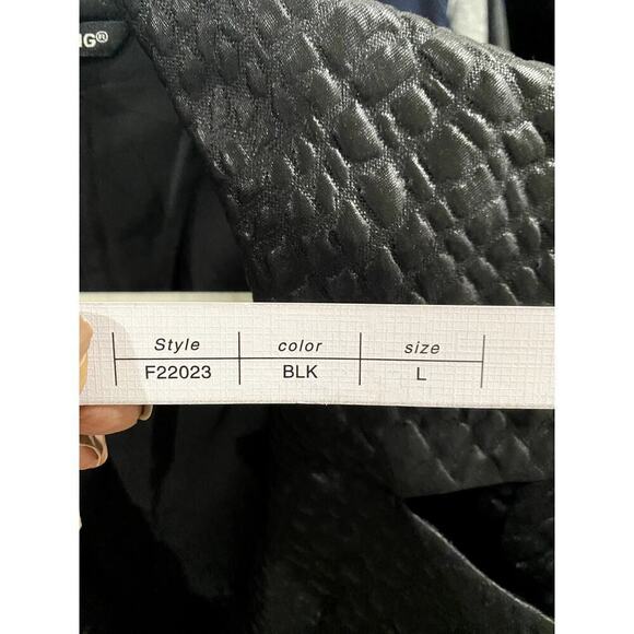 ✨HOST PICK✨ Samuel Dong Black Alligator Jacquard A-line Coat - Sz L (Boutique) - Picture 4 of 7